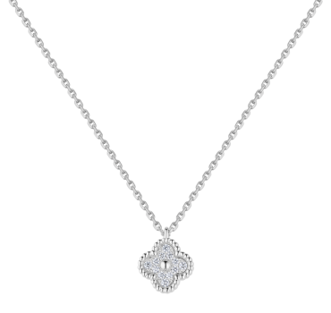 Подвеска Van Cleef & Arpels Sweet Alhambra White Gold Diamonds Pendant