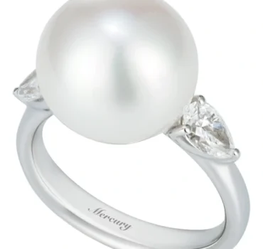 Mercury PEARL AND DIAMOND RING 0.63ct (SIZE 55)